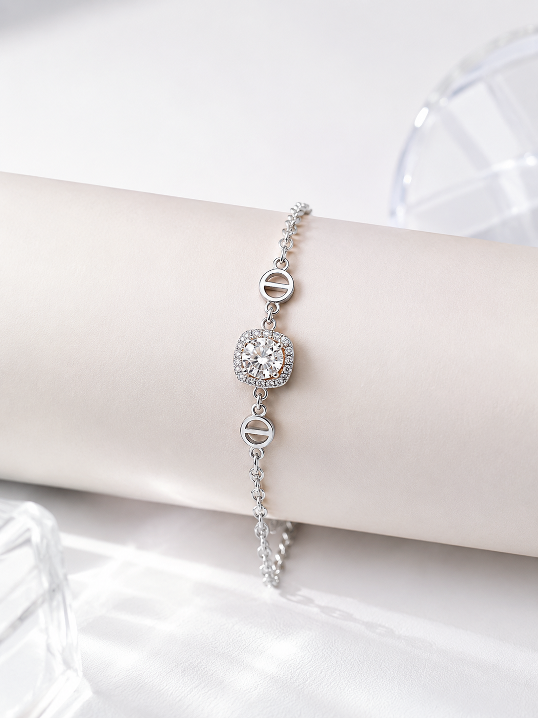 Celand S925 Silver Moissanite Bracelet