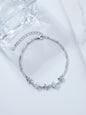 Celand 1CTW Floral Moissanite Bracelet, S925 Silver