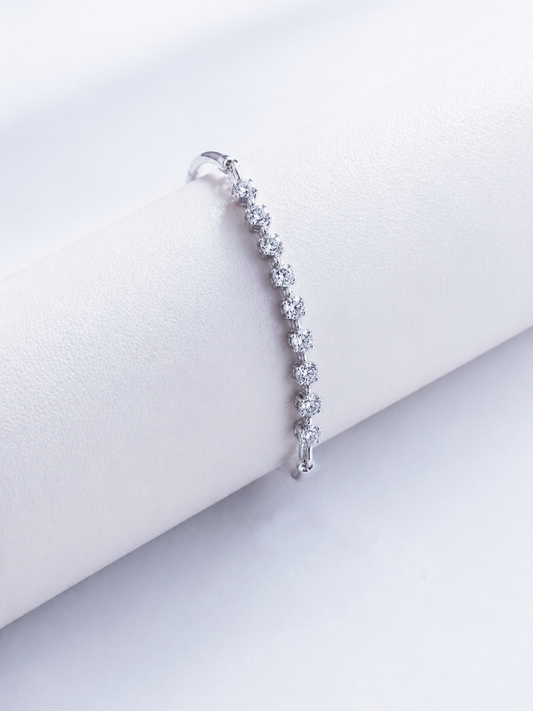 Celand Moissanite Tennis Bracelet, S925 Silver