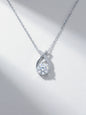Celand 1ct Teardrop Moissanite Pendant Necklace