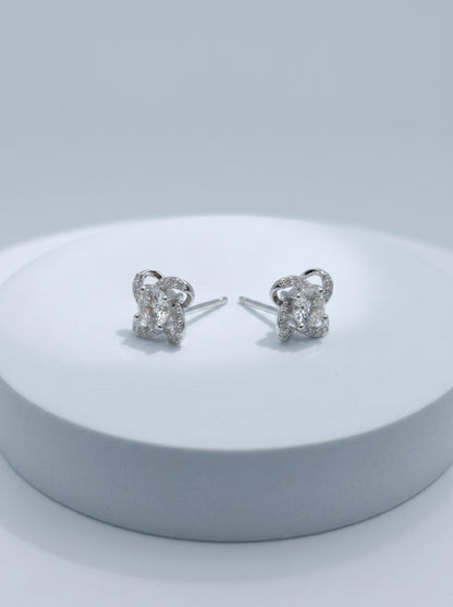 Celand 0.5ct Butterfly Moissanite Stud Earrings