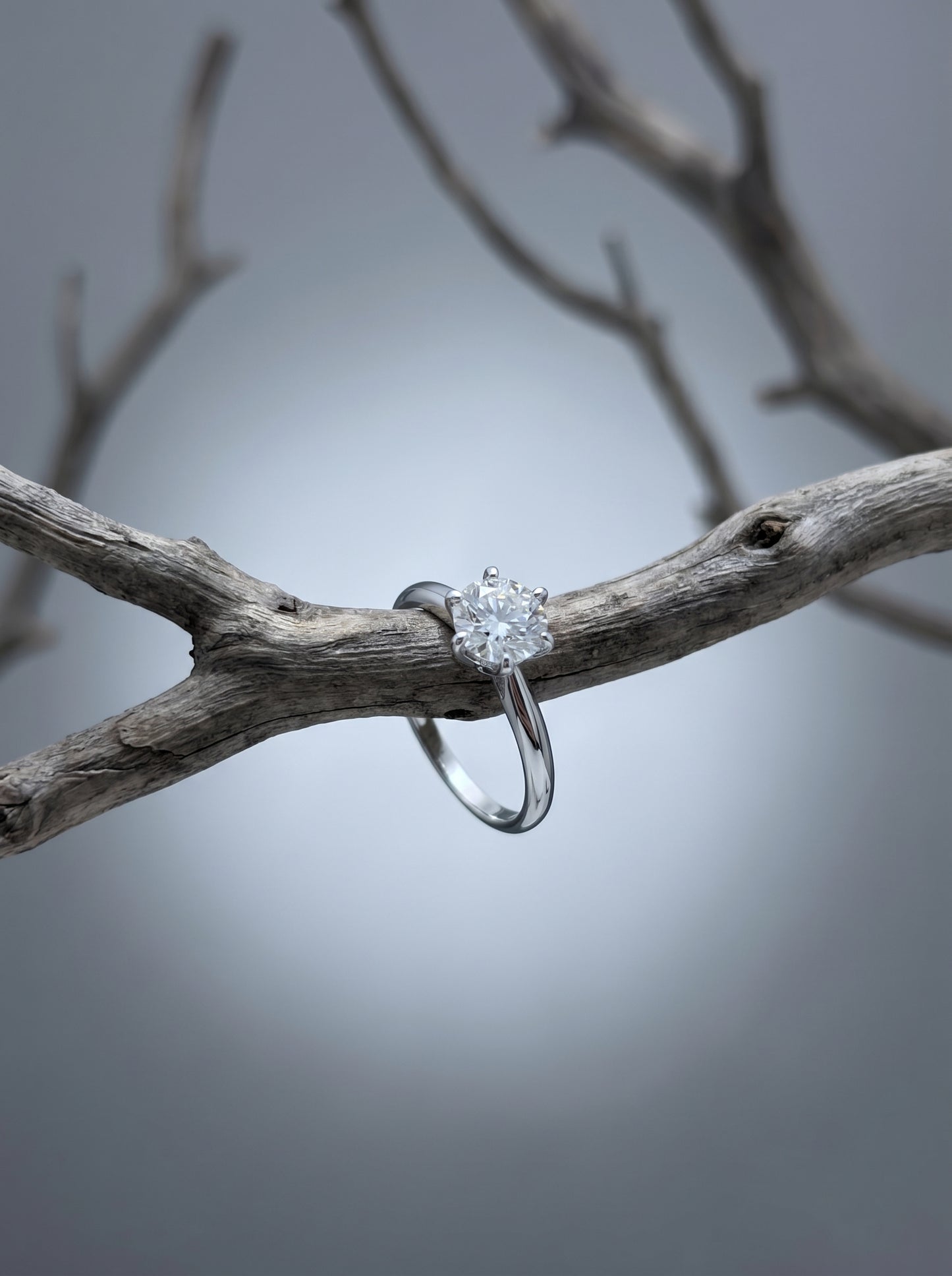 Celand 1ct Moissanite Solitaire Ring