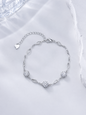 Celand S925 Silver 3x0.5CT Moissanite Bracelet