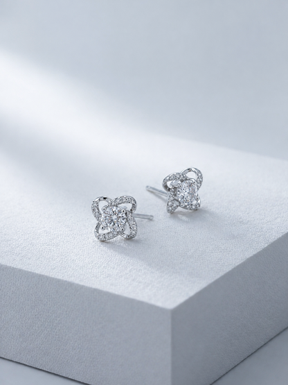 Celand 0.5ct Butterfly Moissanite Stud Earrings