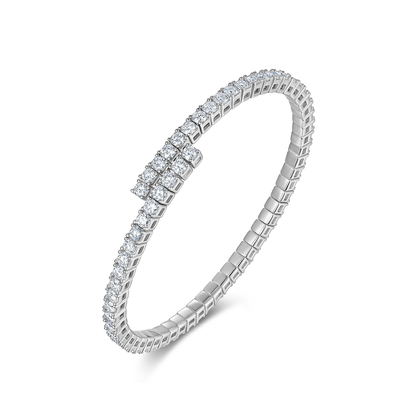 6.5CTW Moissanite Wrap Tennis Bracelet in S925 Sterling Silver