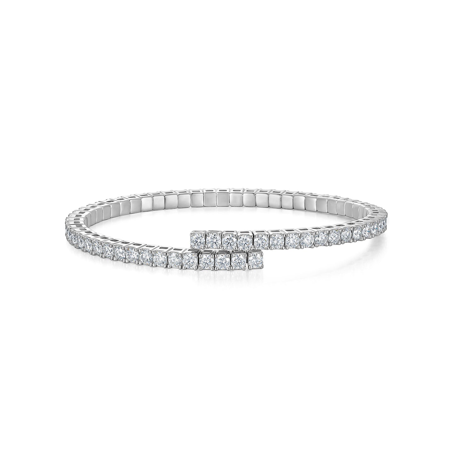 6.5CTW Moissanite Wrap Tennis Bracelet in S925 Sterling Silver