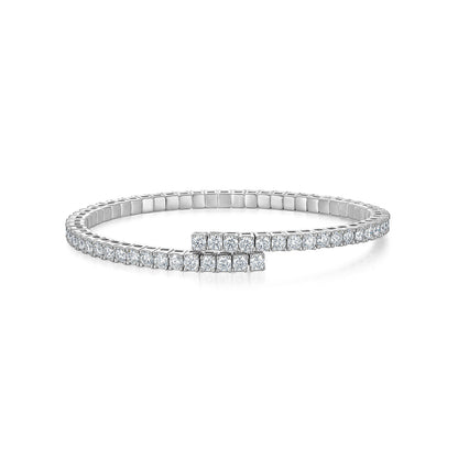 6.5CTW Moissanite Wrap Tennis Bracelet in S925 Sterling Silver
