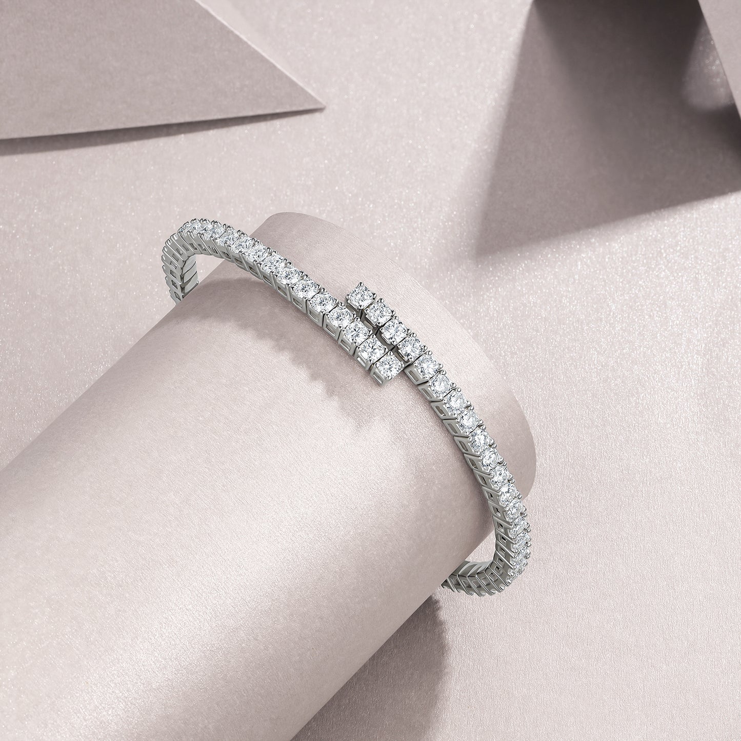 6.5CTW Moissanite Wrap Tennis Bracelet in S925 Sterling Silver