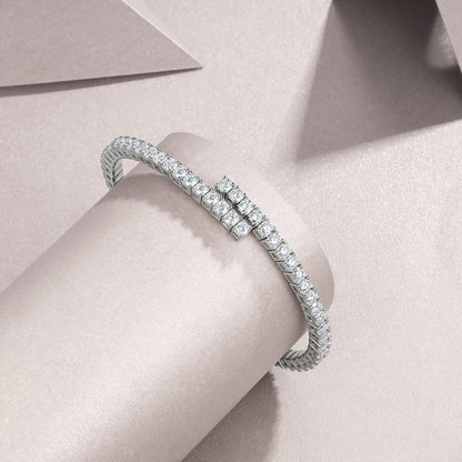 6.5CTW Moissanite Wrap Tennis Bracelet in S925 Sterling Silver