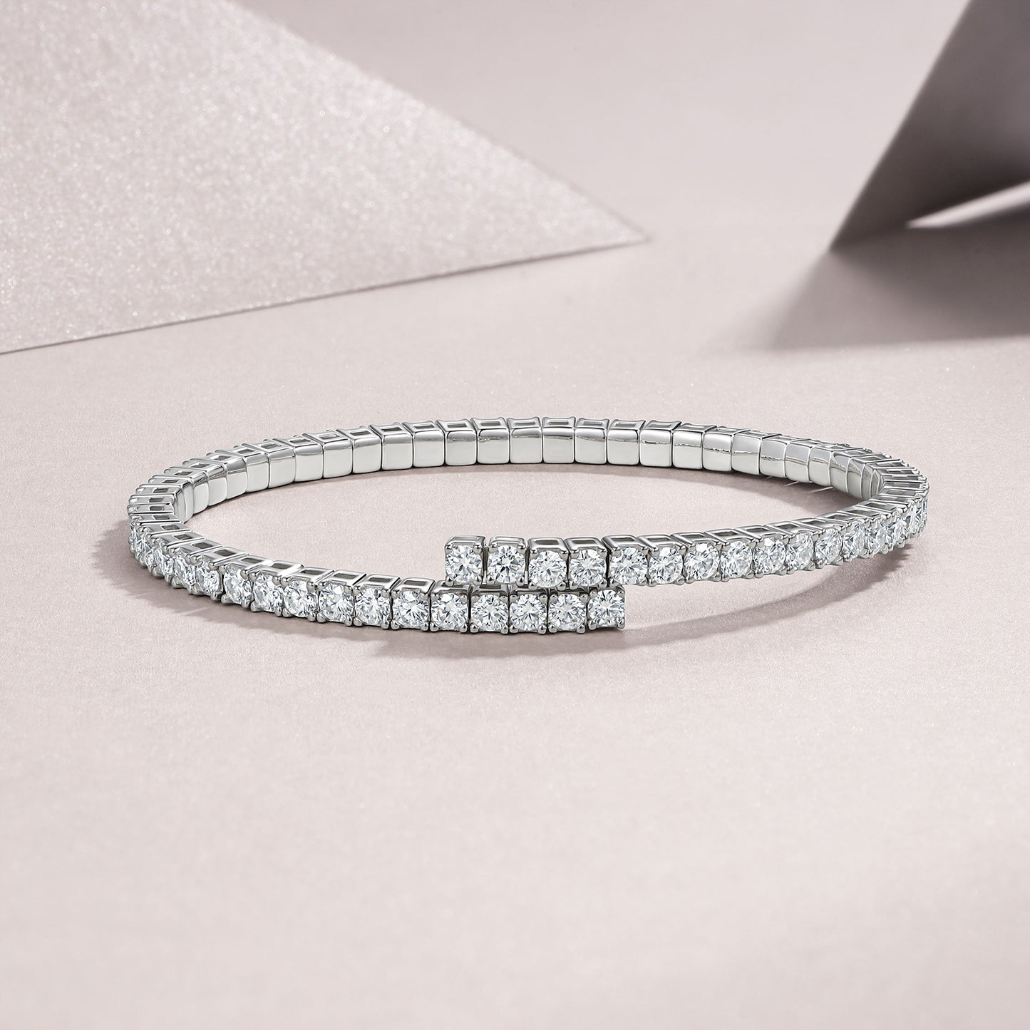 6.5CTW Moissanite Wrap Tennis Bracelet in S925 Sterling Silver