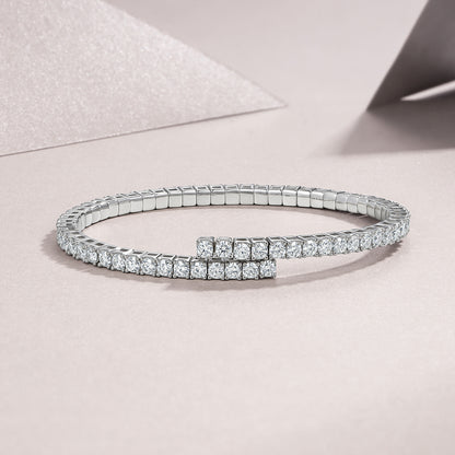 6.5CTW Moissanite Wrap Tennis Bracelet in S925 Sterling Silver