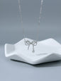 Celand Pavé Moissanite Bow Necklace