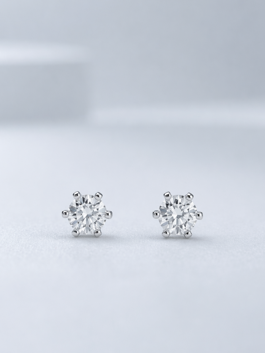 Celand 0.5ct Moissanite Stud Earrings
