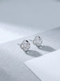 Celand 0.5ct Clover Moissanite Stud Earrings