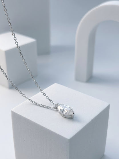 Celand 1ct Marquise Moissanite Necklace