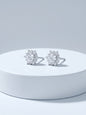 Celand 0.5ct Floral Halo Moissanite Stud Earrings
