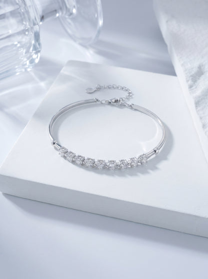 Celand Moissanite Tennis Bracelet, S925 Silver