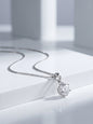 Celand 1ct Round Moissanite Solitaire Necklace