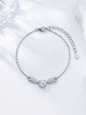 Celand 1CT Moissanite Angel Wing Bracelet, S925 Silver