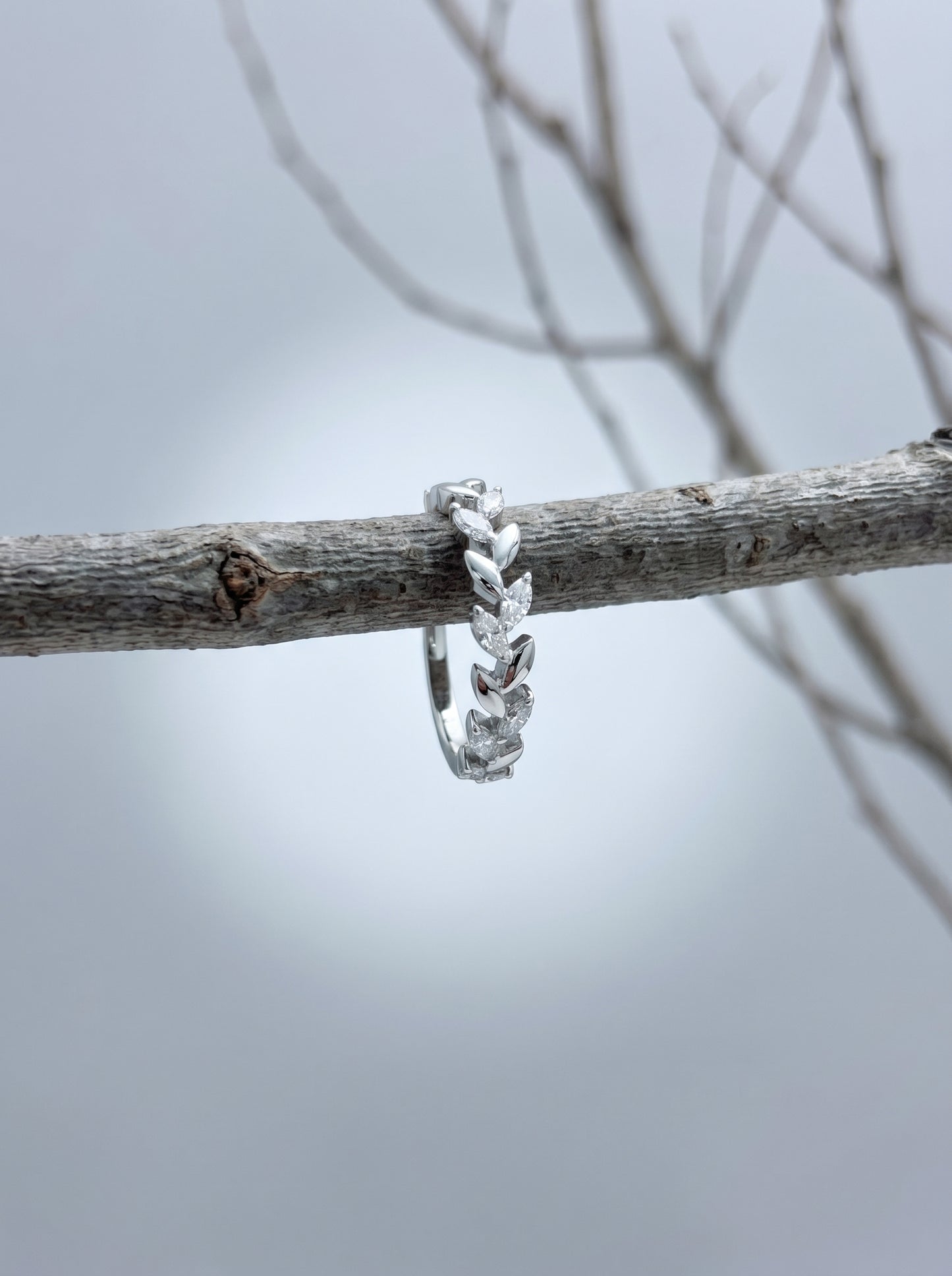 Celand Leaf Vine Moissanite Ring | S925 Sterling Silver