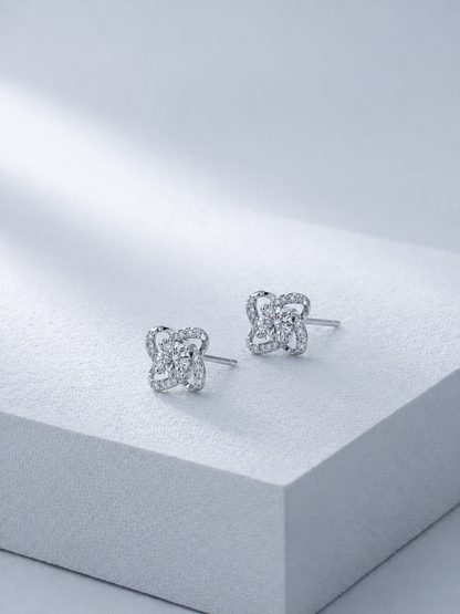 Celand 0.5ct Butterfly Moissanite Stud Earrings