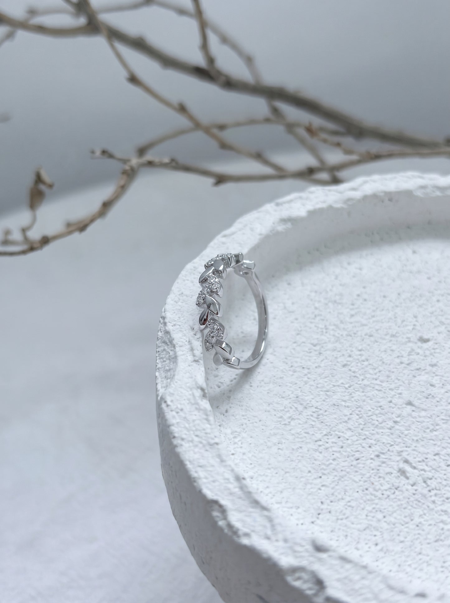 Celand Leaf Vine Moissanite Ring | S925 Sterling Silver