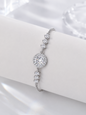 Celand 1CT Halo Moissanite Bracelet, S925 Silver