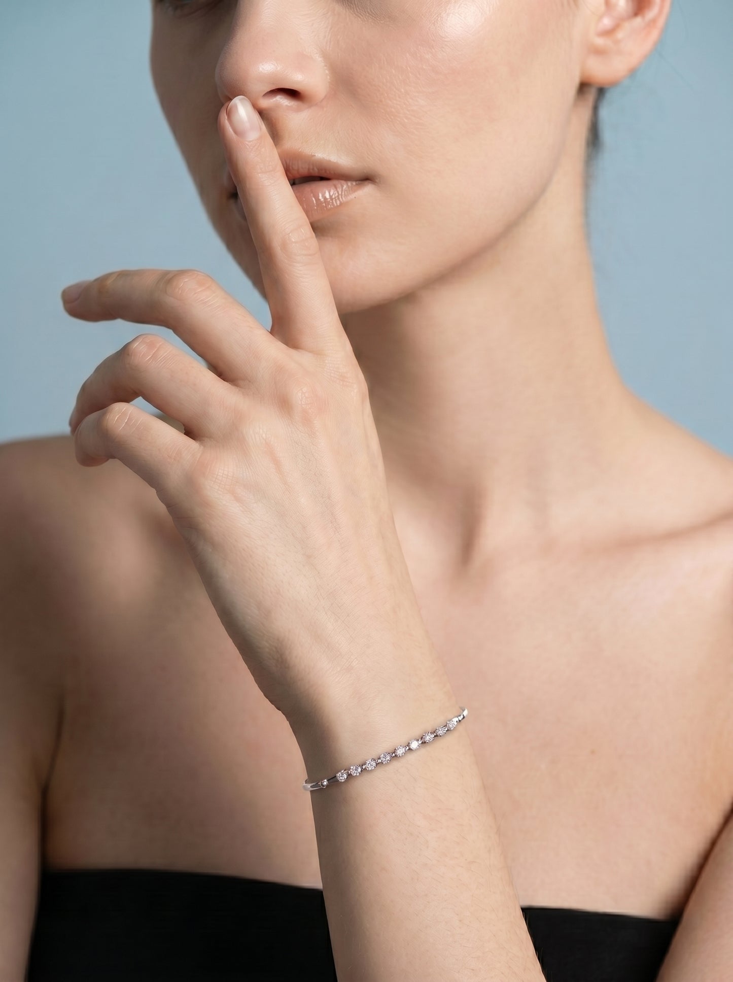 Celand Moissanite Tennis Bracelet, S925 Silver