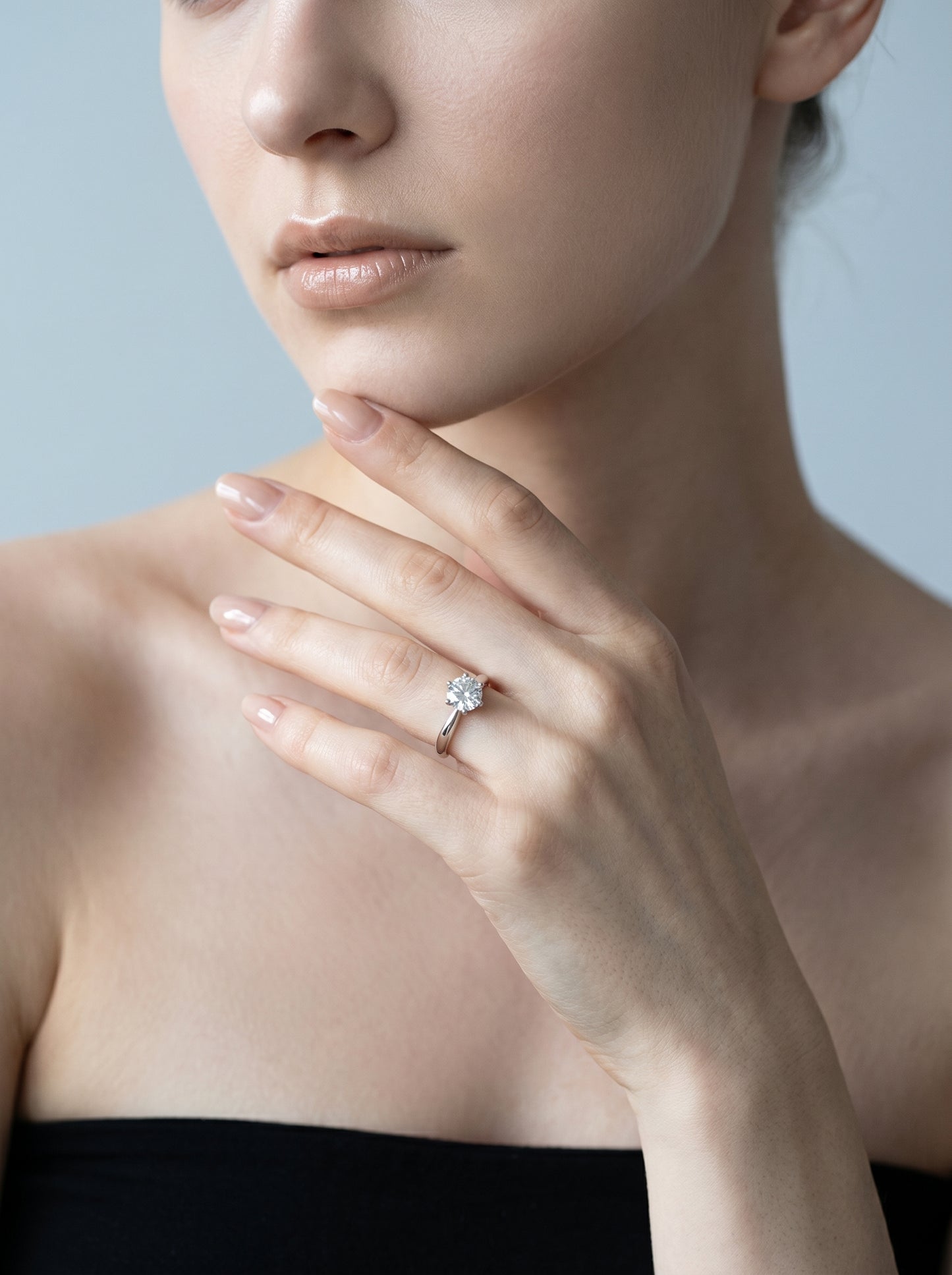 Celand 1ct Moissanite Solitaire Ring