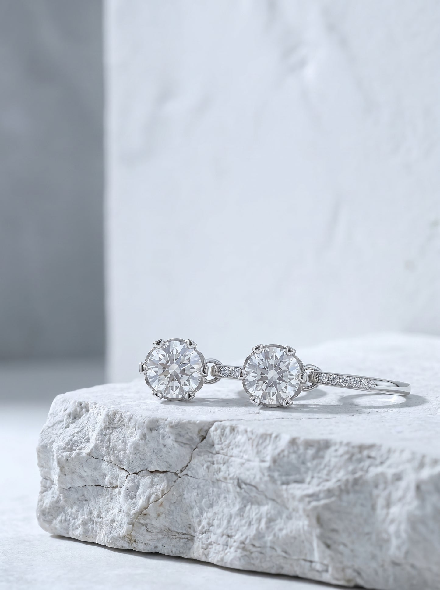 Celand 0.5ct Moissanite Huggie Drop Earrings
