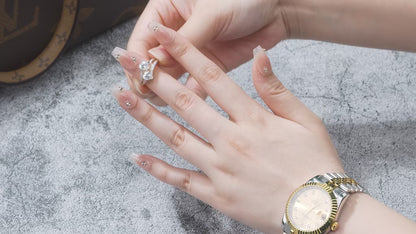 1.6CTW Double Heart Moissanite Ring in S925 Sterling Silver